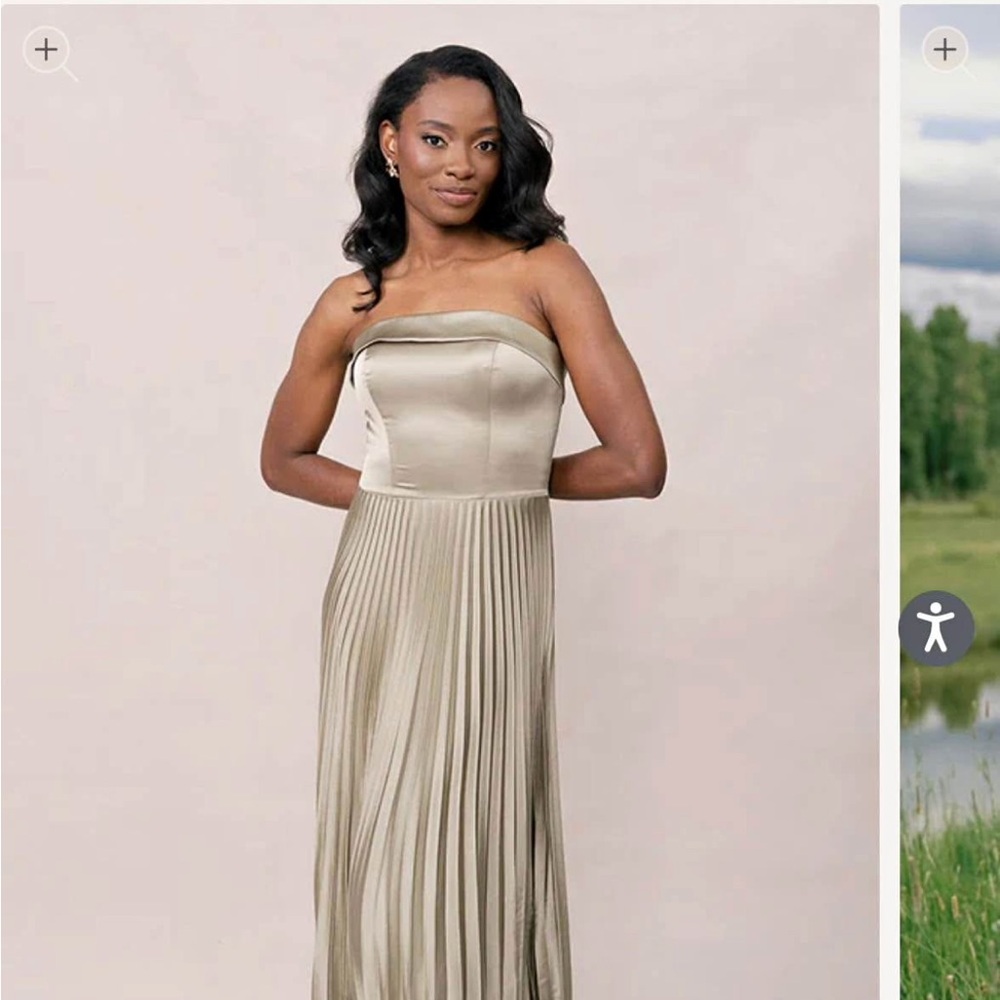 Strapless Silver Sage Saylor Dress